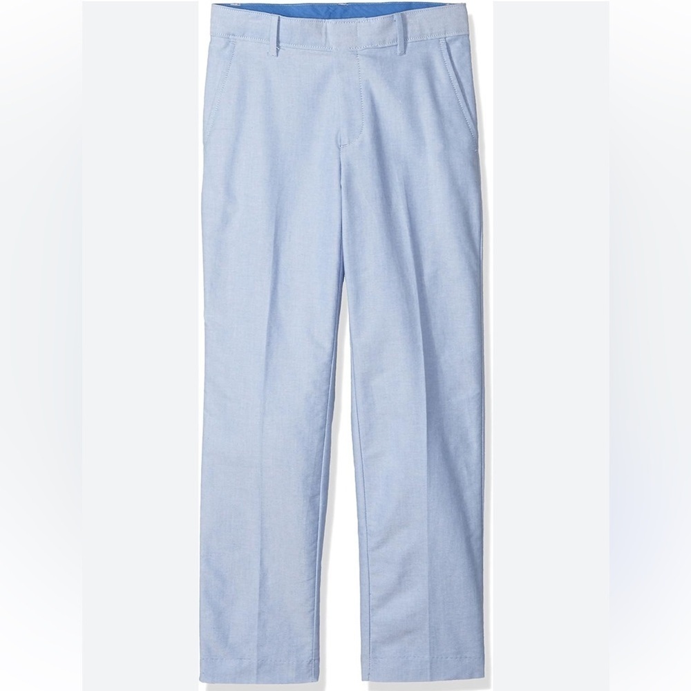 Izod flat front boys pants in medium blue sizes 8, 10 & 16 NWT